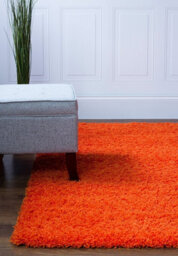 "Bravich Orange Thick Shaggy Rug - California - 60X110Cm (2'x3'7"")" - thumbnail 6