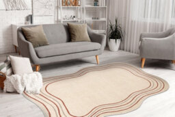 RugsX Carpet Fusion 5707 Cream Terracotta Shape - Abstraction, Modern, Abstract, 160X220 Cm - thumbnail 1