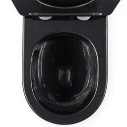 Toilet Bowl Rea Carlo Mini Tornado Black Black Gold Edge - thumbnail 5