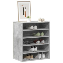 Vidaxl Shoe Cabinet Concrete Grey 60X35X70 Cm Engineered Wood - thumbnail 4