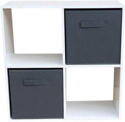 Spot On Dealz 4 Cube Storage Unit Bookcase Wooden Storage Cabinets Book Shelf Shelves Display Furniture Indoor Living Room Decor - thumbnail 5