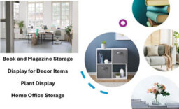 Spot On Dealz 4 Cube Storage Unit Bookcase Wooden Storage Cabinets Book Shelf Shelves Display Furniture Indoor Living Room Decor - thumbnail 4