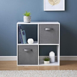 Spot On Dealz 4 Cube Storage Unit Bookcase Wooden Storage Cabinets Book Shelf Shelves Display Furniture Indoor Living Room Decor - thumbnail 1
