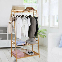 Hat And Coat Stand Hall Tree Hallway Shoe Rack Bench With Shelves - thumbnail 5