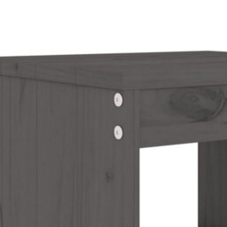 Berkfield 5 Piece Garden Bar Set Grey Solid Wood Pine - thumbnail 5
