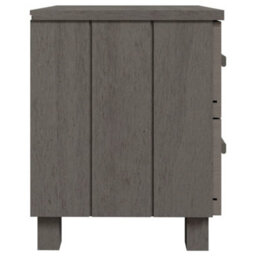 Berkfield Bedside Cabinet Light Grey 40X35X44.5 Cm Solid Pinewood - thumbnail 4
