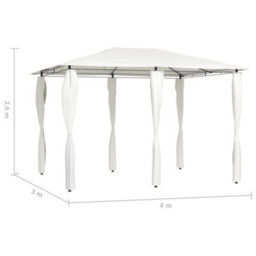 Walplus Gazebo With Post Covers 3X4X2.6 M Cream 160 G/ma - thumbnail 4