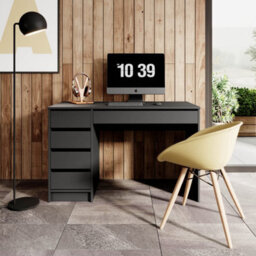 Arte  Sophisticated Graphite Desk H750mm W1200mm D550mm - Professional Design With Multiple Drawers - thumbnail 2