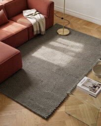 Beliani Rug Kordea Grey 160 X 230 Cm Wool - thumbnail 2