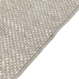 Beliani Grey Wool & Cotton Rug 80 X 150 Cm Hand-Woven Flat Weave With Tassels, Medium. - thumbnail 4