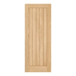 Lpd Pre-Finished Belize Unglazed Cottage Light Brown White Oak Veneer Internal Oak & Particleboard Fire Door, (H)1981mm (W)762mm (T)54mm - thumbnail 2