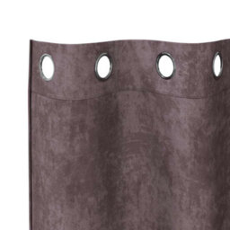 Berkfield Curtain With Curtains 2 Pcs Brown 245 X 140 Cm Velvet - thumbnail 4