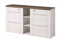 Arte Rustic Larona 26 Sideboard Cabinet 1550mm In Oak Sibiu Larche & Sonoma Truffle - Timeless Charm H850mm D370mm - thumbnail 1