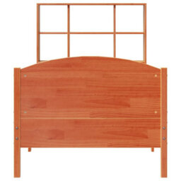 Berkfield Bookcase Bed Without Mattress Wax Brown 75X190 Cm Small Single Solid Wood Pine - thumbnail 4