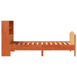 Berkfield Bookcase Bed Without Mattress Wax Brown 75X190 Cm Small Single Solid Wood Pine - thumbnail 5