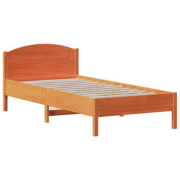 Berkfield Bookcase Bed Without Mattress Wax Brown 75X190 Cm Small Single Solid Wood Pine - thumbnail 8