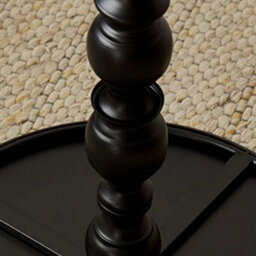 Black Metal Round Side Table Vintage End Table Small Accent Pedestal Table Nightstand - thumbnail 4
