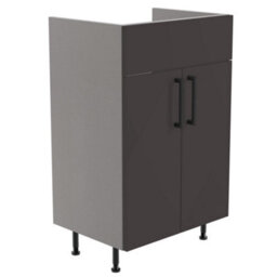 Ennis Matt Graphite Contemporary Freestanding Fitted Bathroom Vanity Base Unit (W)500mm (H)820mm - thumbnail 1