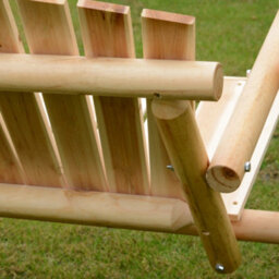 Outsunny Outdoor 2 Seater Porch Swing Wooden Rustic Patio Bench W/ Armrest - thumbnail 9