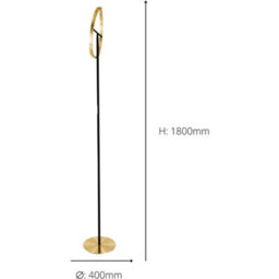 Loops 2 Pack Sleek Modern Brushed Brass And Black Led Floor Lamp For Stylish Indoor Illumination - thumbnail 4