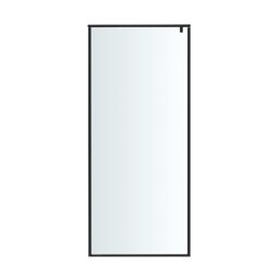 GoodHome Ezili Matt Black Clear Toughened Safety Glass Minimal Frame Walk-In Wet Room Glass Screen (H)195Cm (W)89Cm - thumbnail 3