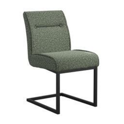 Where Saints Go Ltd Harlow Dining Chairs Pack Of 2, Green Tweed, Black Cantilever Frames By Where Saints Go - thumbnail 3