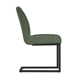 Where Saints Go Ltd Harlow Dining Chairs Pack Of 2, Green Tweed, Black Cantilever Frames By Where Saints Go - thumbnail 5