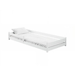 Arte White Alis Single Bed W198Cm X H29Cm X D97Cm - Fresh And Airy Elegance - thumbnail 1