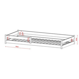 Arte White Alis Single Bed W198Cm X H29Cm X D97Cm - Fresh And Airy Elegance - thumbnail 3
