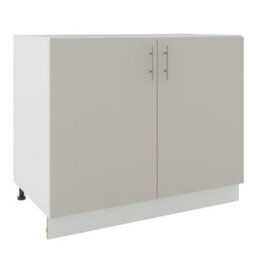 Jd Greta Adjustable Legs Kitchen Base Unit 1000mm Storage Cabinet With Door Shelf 100Cm - Cashmere Matt - thumbnail 1