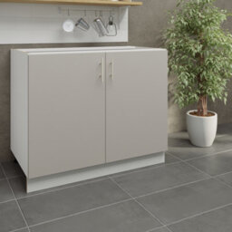 Jd Greta Adjustable Legs Kitchen Base Unit 1000mm Storage Cabinet With Door Shelf 100Cm - Cashmere Matt - thumbnail 2