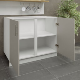 Jd Greta Adjustable Legs Kitchen Base Unit 1000mm Storage Cabinet With Door Shelf 100Cm - Cashmere Matt - thumbnail 3