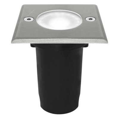 Long Life Lamps Company 5W Led Outdoor Ground Walkover Light Square Cool White Brushed Chrome Finish Gl03Cw - image 1