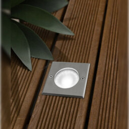 Long Life Lamps Company 5W Led Outdoor Ground Walkover Light Square Cool White Brushed Chrome Finish Gl03Cw - thumbnail 8
