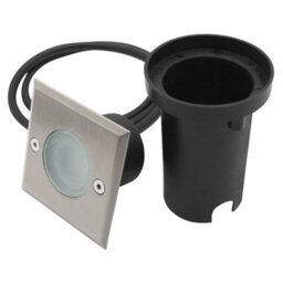 Long Life Lamps Company 5W Led Outdoor Ground Walkover Light Square Cool White Brushed Chrome Finish Gl03Cw - thumbnail 4