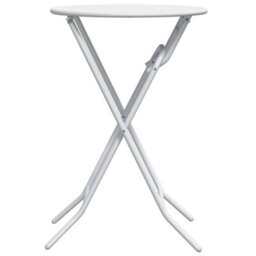 Berkfield Garden Table Folding White 50 X 50 X 72 Cm Steel - thumbnail 6