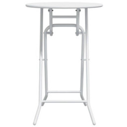 Berkfield Garden Table Folding White 50 X 50 X 72 Cm Steel - thumbnail 5