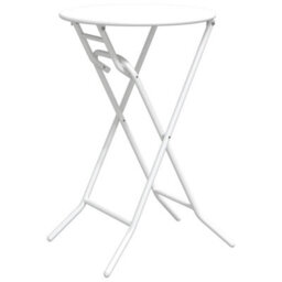 Berkfield Garden Table Folding White 50 X 50 X 72 Cm Steel - thumbnail 7