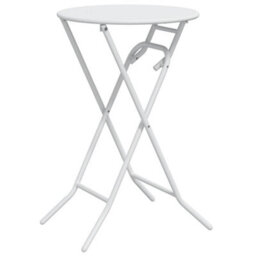 Berkfield Garden Table Folding White 50 X 50 X 72 Cm Steel - thumbnail 2