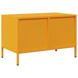 Berkfield Tv Cabinet Mustard Yellow 68X39X43.5 Cm Cold-Rolled Steel - thumbnail 7