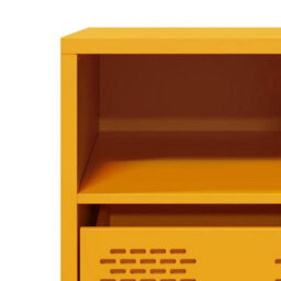 Berkfield Tv Cabinet Mustard Yellow 68X39X43.5 Cm Cold-Rolled Steel - thumbnail 9