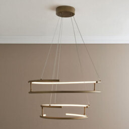 Pagazzi Lighting Pagazzi Mabel Antique Brass Led Pendant Ceiling Light