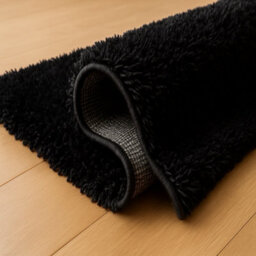 Uetian Black Soft Shaggy Rug Soft Texture With 5Cm Pile Thickness Large Black (160X230) - thumbnail 6