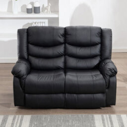 More4Homes Seattle Electric High Back Bonded Leather Recliner 2 Seater Sofa (Black) - thumbnail 8