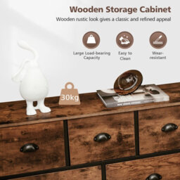 Gainoom 5 Drawers Dresser Organizer 2-Tier Fabric Storage Organizer Chest Of Drawers - thumbnail 6