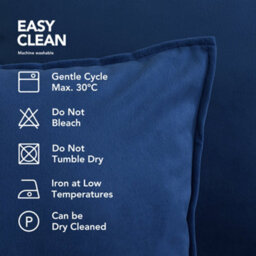 Deconovo Set Of 2 Velvet Cushion Covers For Bedroom Sofa Outdoor Decoration Bed Cushion 50 X 50 Cm Navy Blue - thumbnail 4