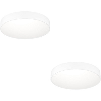 Loops 2 Pack Sleek Modern White Ceiling Light - Stylish Indoor Lighting For Contemporary Homes - image 1