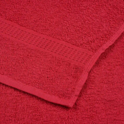 Berkfield 6 Piece Towel Set Red 360 Gsm 100% Cotton - thumbnail 5
