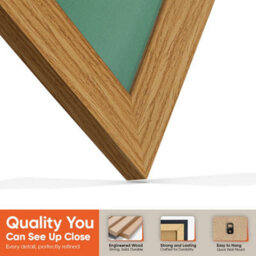 "16X16"" Light Oak Modern Vinyl Record Frame With Emerald Mount For 12 Inch Lp Disc - Ak Frames" - thumbnail 3