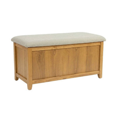 Large Blanket Box, Wooden Ottoman, Wooden Toy Storage Chest, Padded Lid/ Bench - image 1